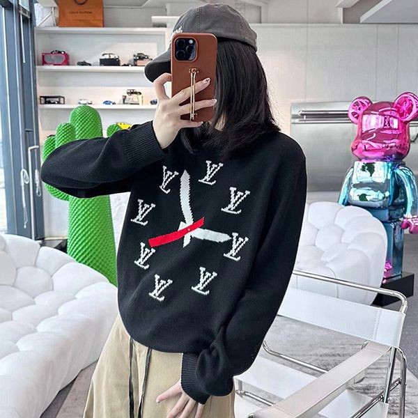 23 Autumn/Winter Pre-Louis Vuitton Clock Intarsia Pullover Replica 1AA4HL