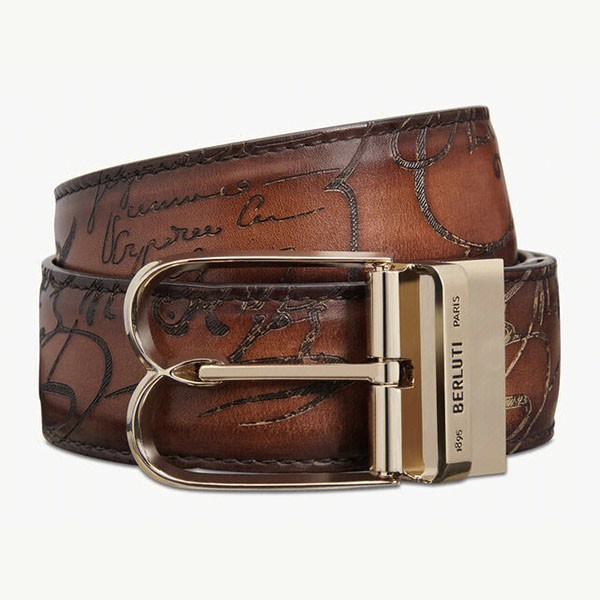 Berluti B Volute 35mm Black Patine Finish bea87378