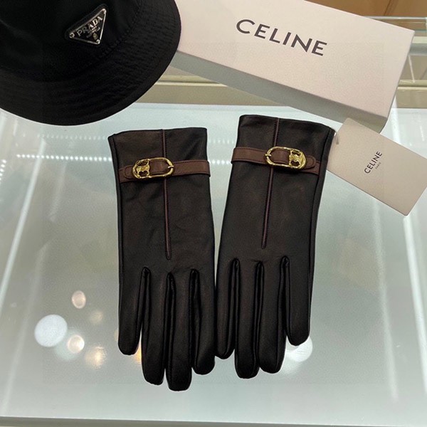 Celine Replica Lambskin Triomphe Bracelet Gloves Cek20395