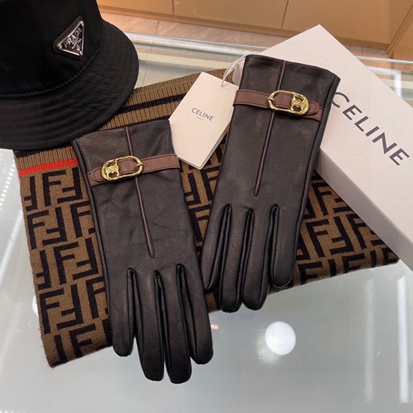 Celine Replica Lambskin Triomphe Bracelet Gloves Cek20395