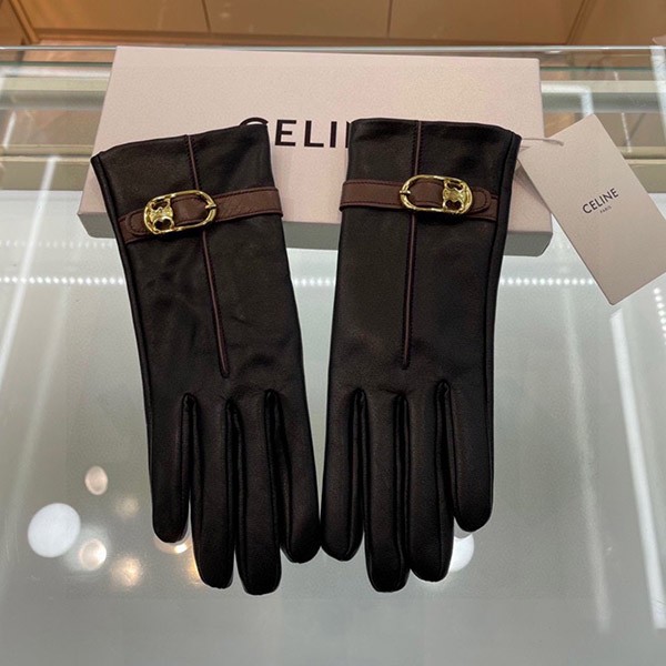 Celine Replica Lambskin Triomphe Bracelet Gloves Cek20395