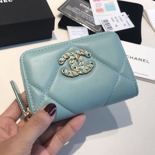 New color ☆ Rare Chanel 19 coin case icon copy shq29939