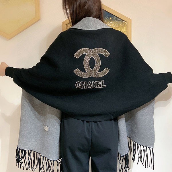 Very popular Chanel CC logo cashmere scarf replica shw59702 Very popular Chanel CC logo cashmere scarf replica shw59702