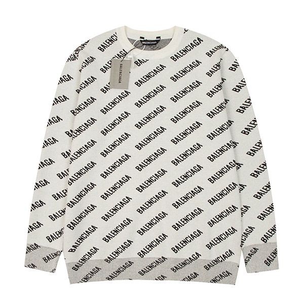 Balenciaga jacquard logo crew neck sweater baj26686