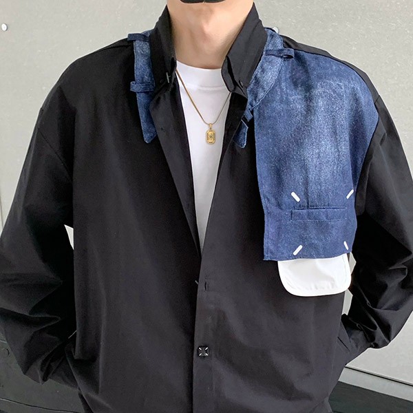 Not available in Japan! Maison Margiela patchwork replica shirt Mav45322