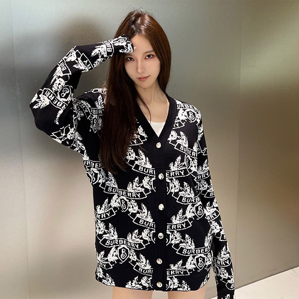 Burberry Replica Wool Silk Oversized Cardigan Bap55696