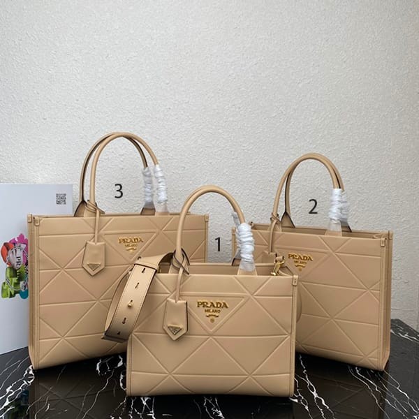 Autumn/Winter Sale: Prada Replica Stitch Motif Large Leather Handbag in 3 Sizes 1BA378VOCOASK Autumn/Winter Sale: Prada Replica Stitch Motif Large Leather Handbag in 3 Sizes 1BA378VOCOASK
