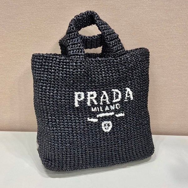 Very popular! Fake Prada Raffia Shopping Bag BIG puj33272