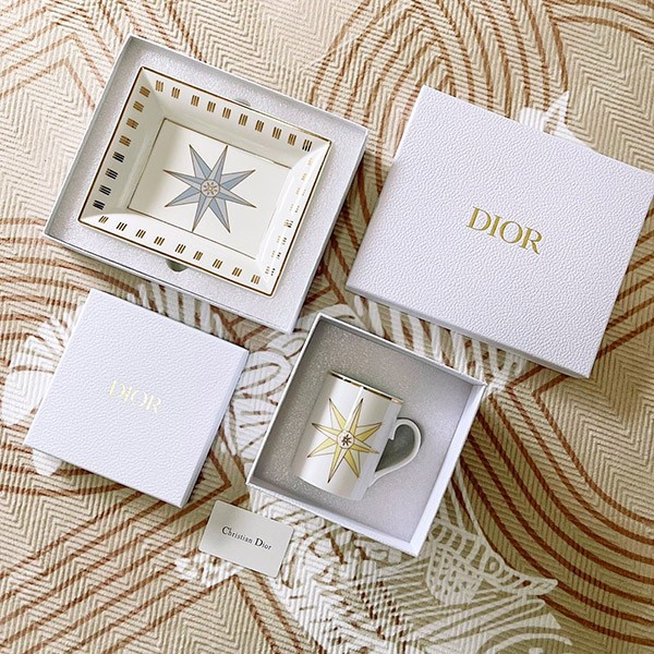 Dior replica teacup & dinner plate Rose des Vents dev35754