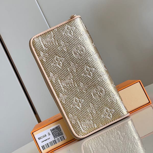 Luxury brand Louis Vuitton Monogram Denim Zippy Wallet Replica Long Wallet vuv68326