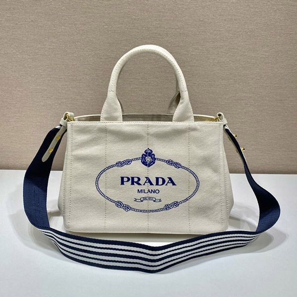 ★Safe shipping with tracking Prada hand tote bag CANAPA embossed logo pug03931