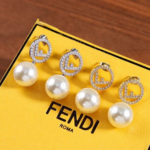 Very popular! Attention-grabbing! Fendi pearl earrings, fake diamonds fej30683 Very popular! Attention-grabbing! Fendi pearl earrings, fake diamonds fej30683