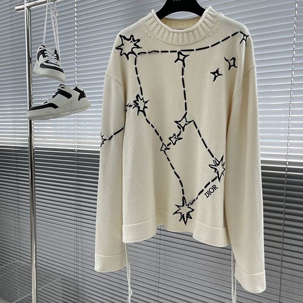 Dior Constellation Embroidered Wool Blend Sweater Replica deq98069