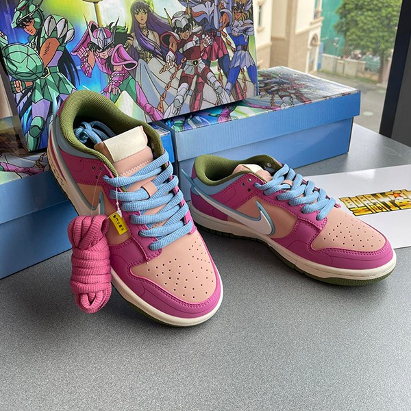 Saint Seiya fake Nike SB Dunk Low sneakers purple pink white nax07586