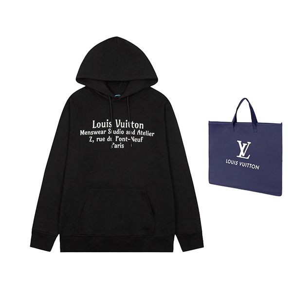 Stylish Louis Vuitton Hoodie Parka Replica Black vua04375 Stylish Louis Vuitton Hoodie Parka Replica Black vua04375