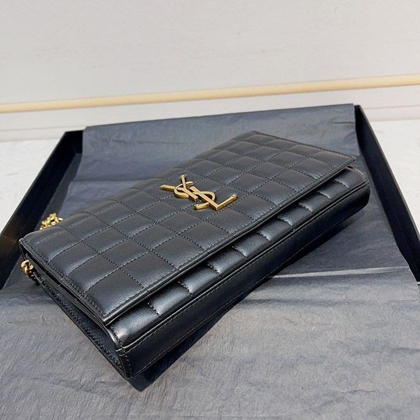 Saint Laurent Cassandra Matelasse Carre Chain Wallet Sag83911