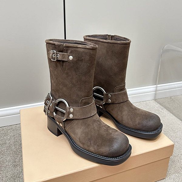 Nice Miu Miu Quadruple Buckle Long Boots Replica myt46583 Nice Miu Miu Quadruple Buckle Long Boots Replica myt46583