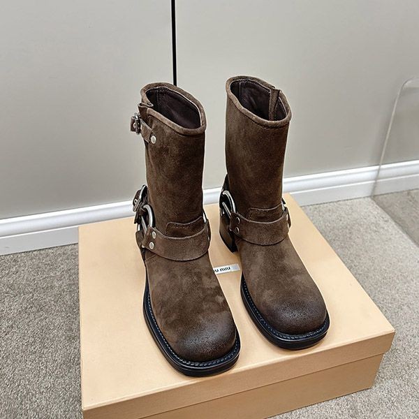 Nice Miu Miu Quadruple Buckle Long Boots Replica myt46583