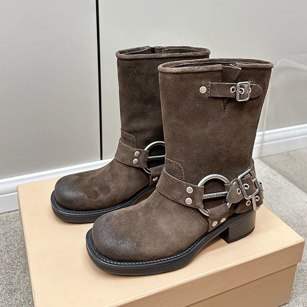 Nice Miu Miu Quadruple Buckle Long Boots Replica myt46583