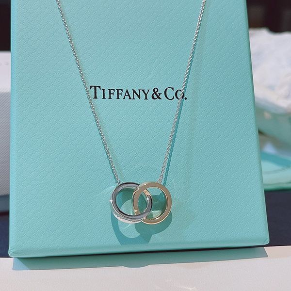Popular Tiffany 1837 Necklace Replica Interlocking Circles Tio45390