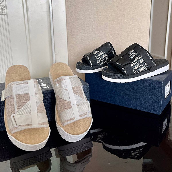 Dior Slide Sandals Replica ALPHA Oblique Jacquard 2 Colors 3SA081YXV