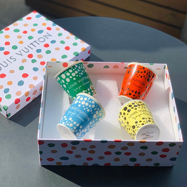 Dior Teacup Replica Yayoi Kusama Set of 4 deh43479