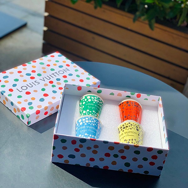 Dior Teacup Replica Yayoi Kusama Set of 4 deh43479