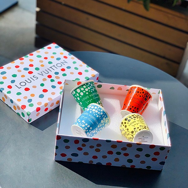 Dior Teacup Replica Yayoi Kusama Set of 4 deh43479