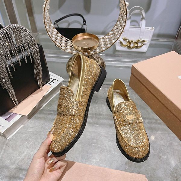 Popular all over the world? Miu Miu Glitter Loafers Replica myl75482