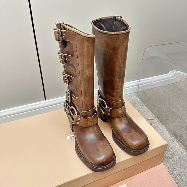 Miu Miu Quadruple Buckle Long Boots Replica myp40778 Miu Miu Quadruple Buckle Long Boots Replica myp40778