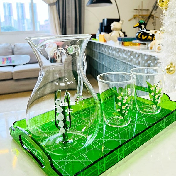 Dior replica carafe New Lily of the Valley 3-piece set dep52601