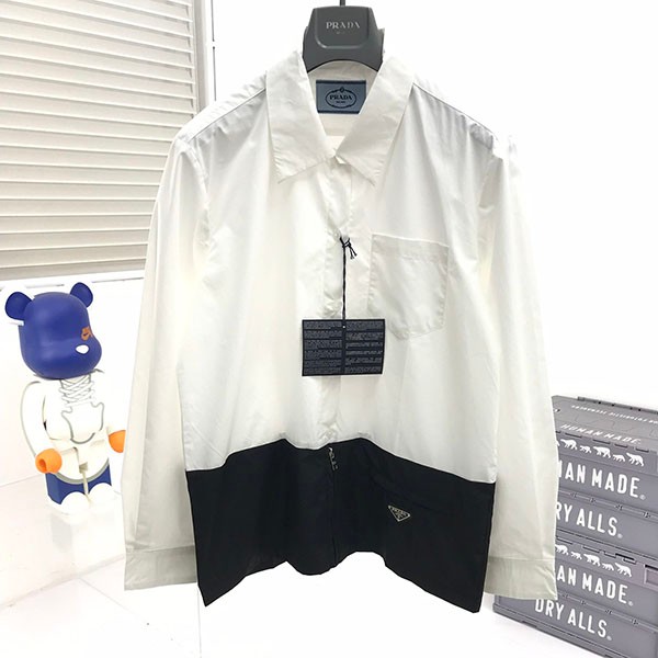 Replica Prada Double Match Long Sleeve Shirt puy64083