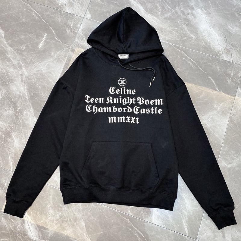 Competition [New] Celine ★ Logo Sweatshirt Hoodie Fake Cec20015