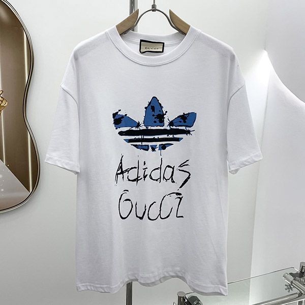 Free shipping adidas x Gucci cotton T-shirt replica gui13594 Free shipping adidas x Gucci cotton T-shirt replica gui13594