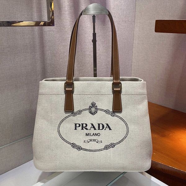 Perfect gift: Prada LINEN BLEND tote bag replica pur48086