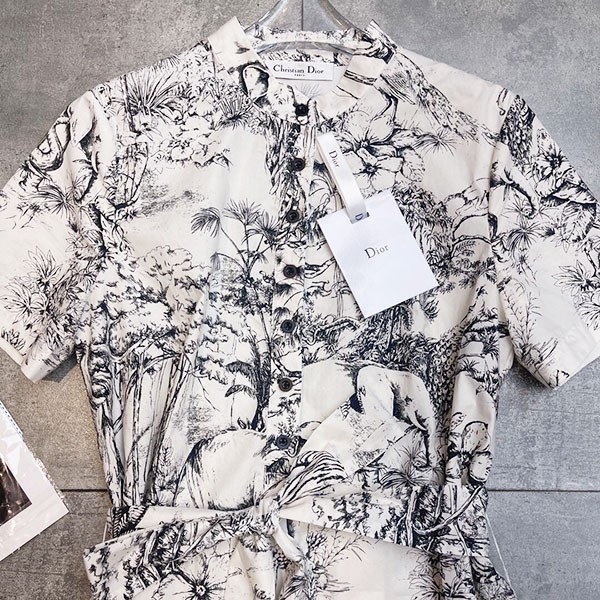 Dior Toile de Jouy Voyage motif dress copy dec53604