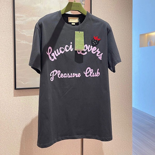 Gucci printed cotton jersey T-shirt replica guk73440 Gucci printed cotton jersey T-shirt replica guk73440