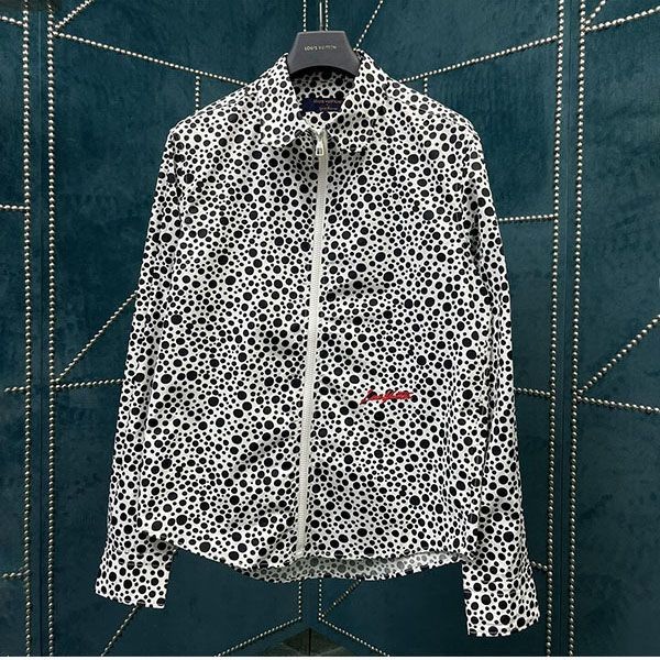Rare Louis Vuitton replica Yayoi Kusama collaboration zip shirt with dots 1AB6I2 Rare Louis Vuitton replica Yayoi Kusama collaboration zip shirt with dots 1AB6I2