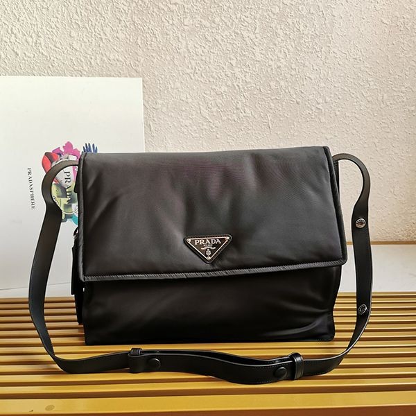Free shipping Prada Renylon Large Padded Shoulder Bag Replica 2 sizes 1BD256_RDLN