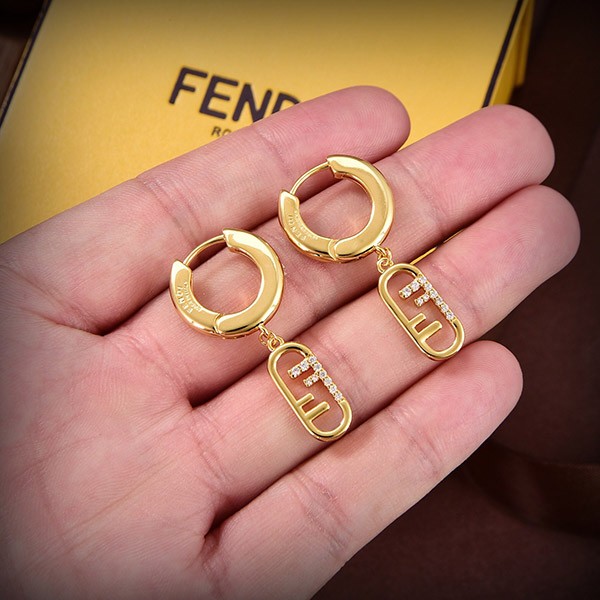 Very popular! Fendi Orlok earrings, gold color, 8AH327A Very popular! Fendi Orlok earrings, gold color, 8AH327A