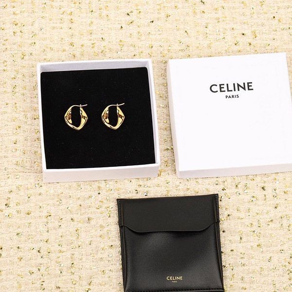 Celine Gold Finish Earrings Cef78501