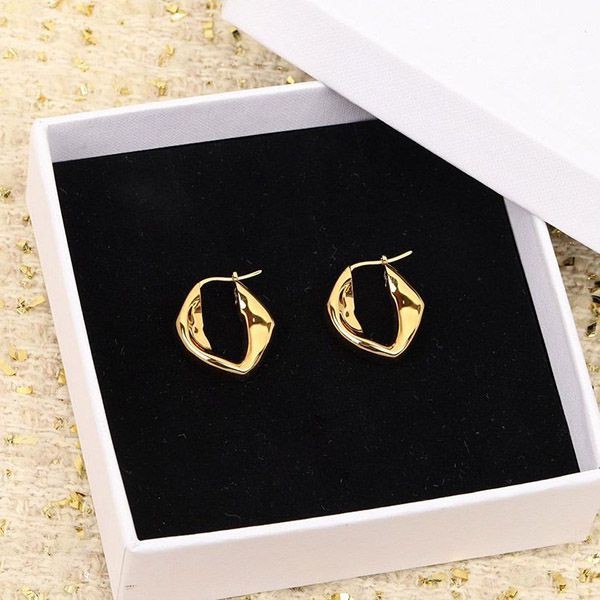Celine Gold Finish Earrings Cef78501