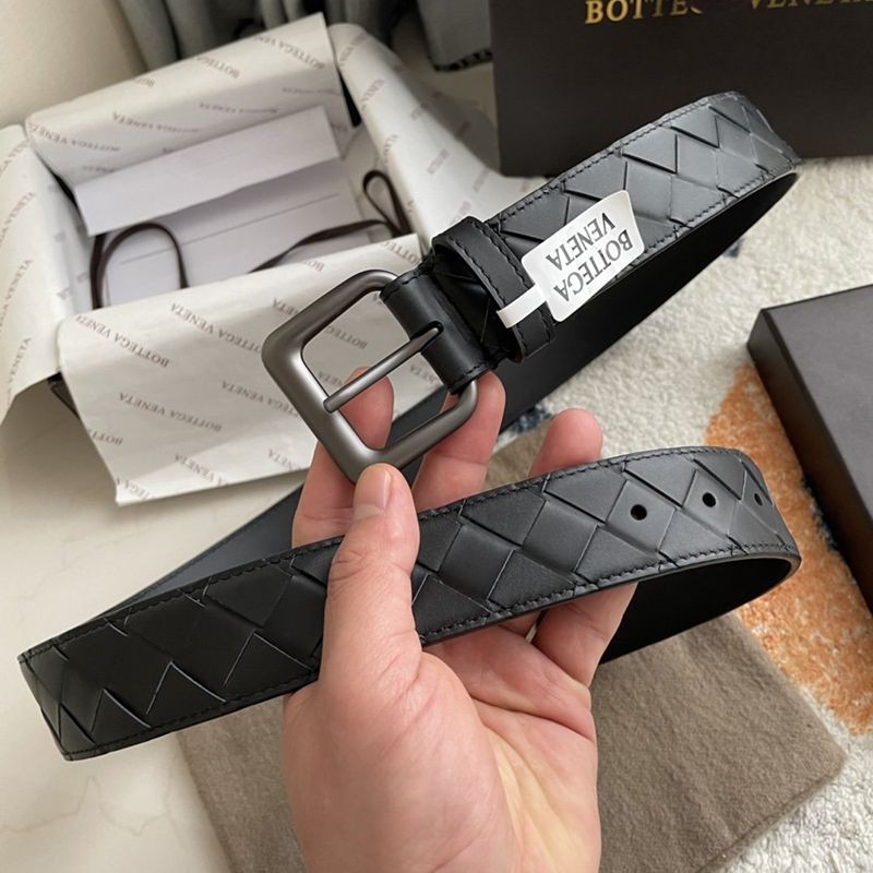 ★Popular in Japan! Bottega Veneta Intrecciato Leather Belt Replica 35mm bog37510