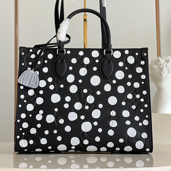 LV x YK On the Go MM Replica Louis Vuitton x Yayoi Kusama M46389