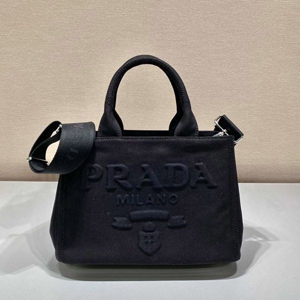 Very popular! Prada hand tote bag replica with CANAPA embossed logo pub00535