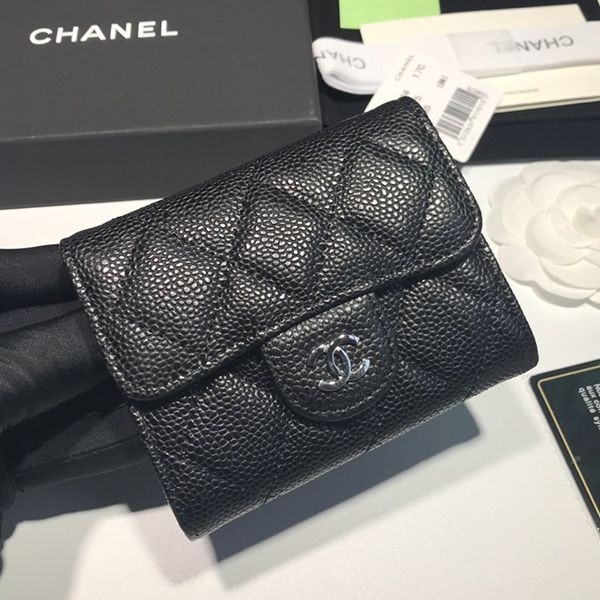 Autumn/Winter Sale: Chanel Classic Replica Coin Purse Wallet Black sho12945
