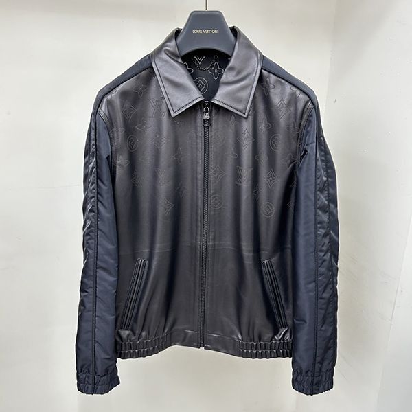 [New 23AW] Louis Vuitton Leather Jacket Replica vuu55551