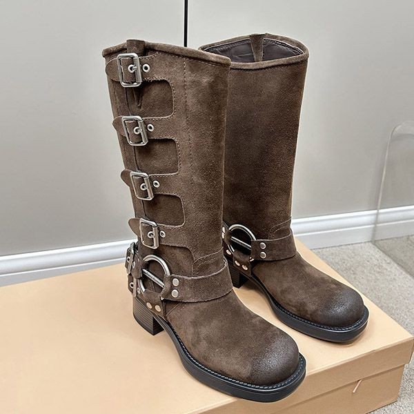 Super low price! Miu Miu Quadruple Buckle Long Boots myu01441 Super low price! Miu Miu Quadruple Buckle Long Boots myu01441