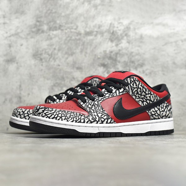 Supreme x Nike Replica Dunk Low Premium SB Fire Red/Black/Cement Grey 313170-600