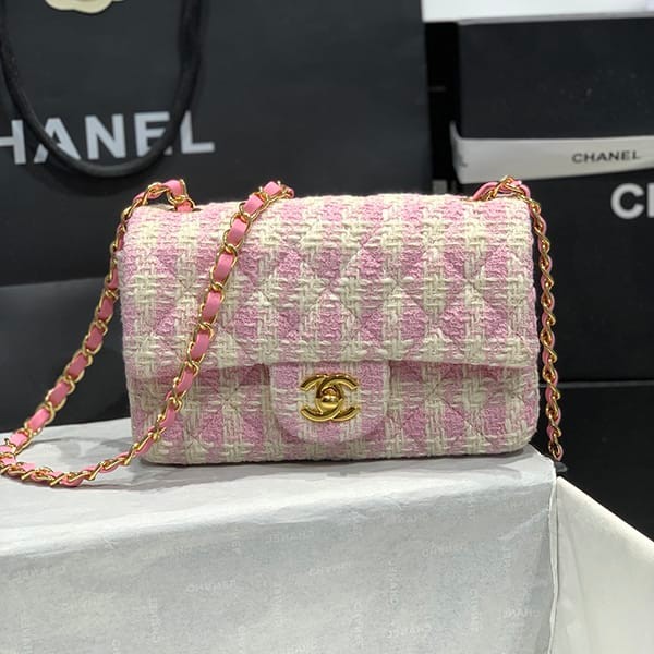 Very popular! Chanel replica mini flap bag in tweed shf46010 Very popular! Chanel replica mini flap bag in tweed shf46010